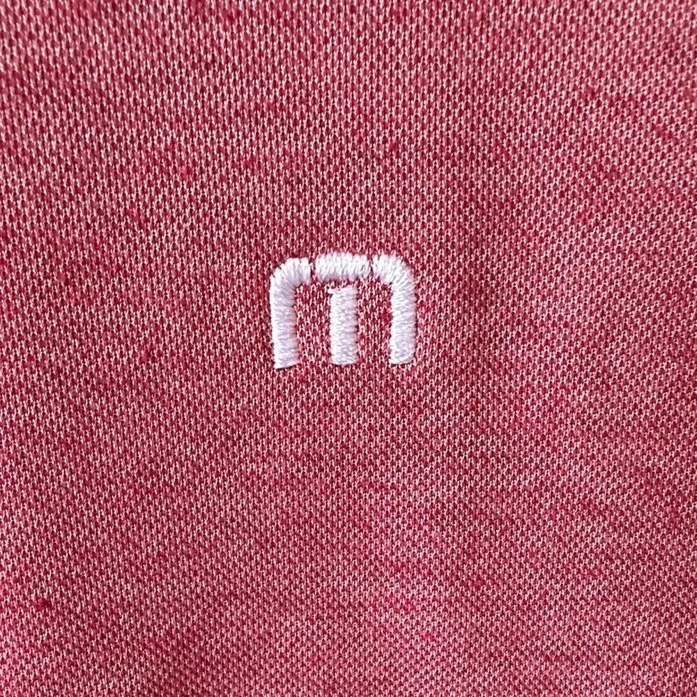 Travis Mathew Men's Polo Shirt in Heathered Red - Picture 3 of 3